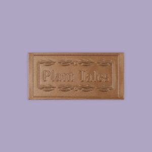 Blind Embossed Bronze Metal Botanical Label